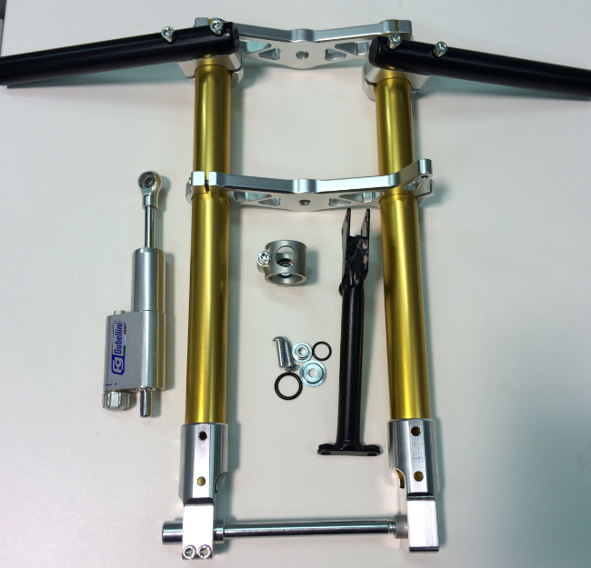 KIT AVANTRENO *DM* minimoto forcella diam 28 DM minibike fork kit + steering da eBay